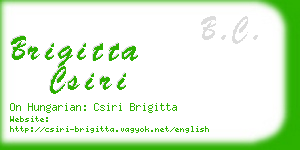 brigitta csiri business card